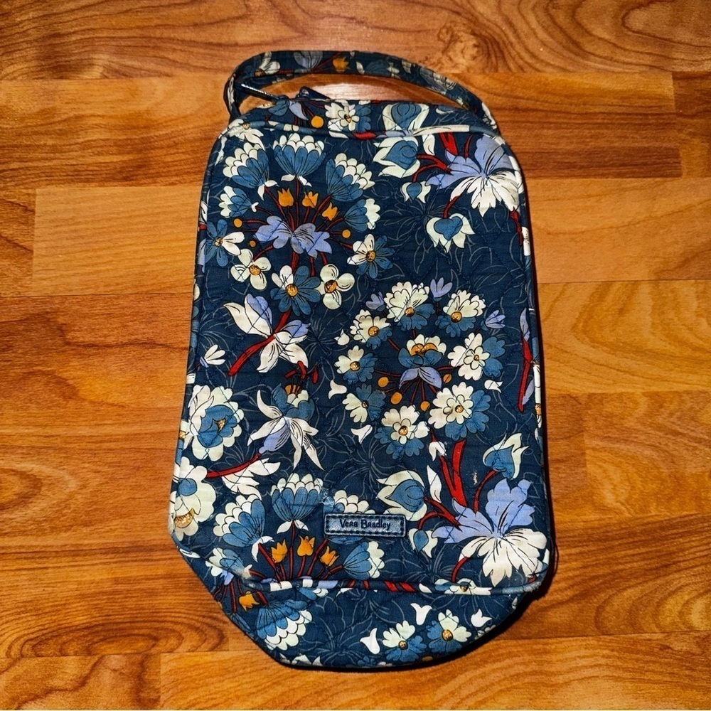 Vera Bradley Lunch Bunch Bag In Floral Bursts Blue Zippered